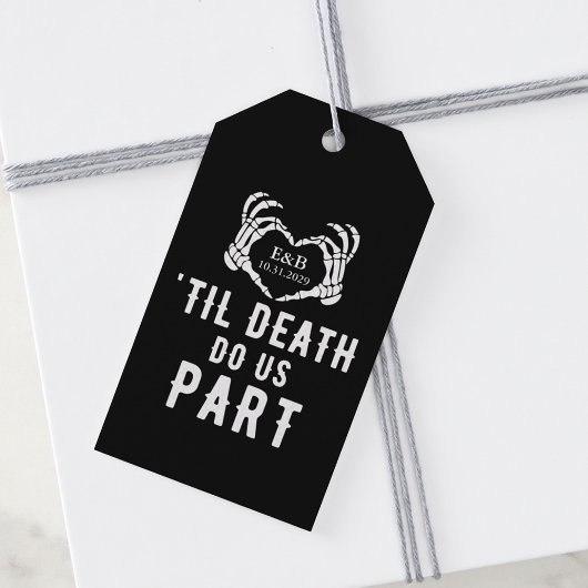 Black Til Death Do Us Part Skeleton Wedding Geschenkanhänger