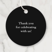 Black Til Death Do Us Part Skeleton Wedding Round Geschenkanhänger (Rückseite)