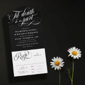 Black Til Death Do us Part Wedding All In One Einladung