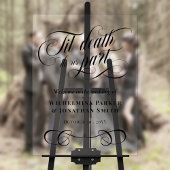 Black Til Death Do us Part Wedding Willkommen Acrylschild