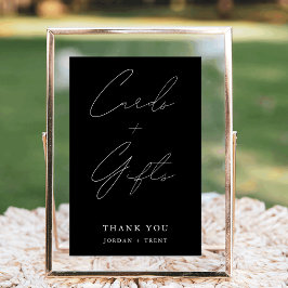 Black Timeless Calligraphy Card and Gifts Sign Poster