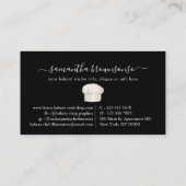 Black Tiny Bakery Koch Cap Visitenkarte (Rückseite)