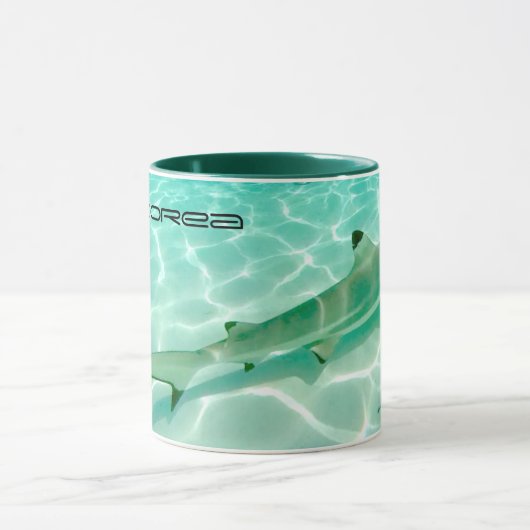 Black Tipp Reef Shark Moorea Kaffeepause Tasse (Zentrum)