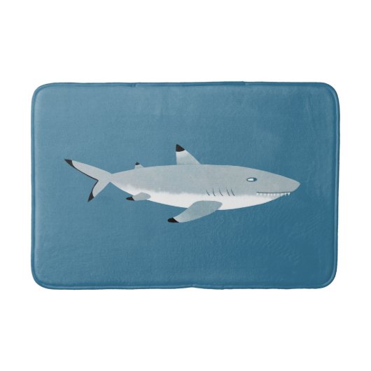 Black Tipped Reef Shark Fun Badematte (Vorderseite)