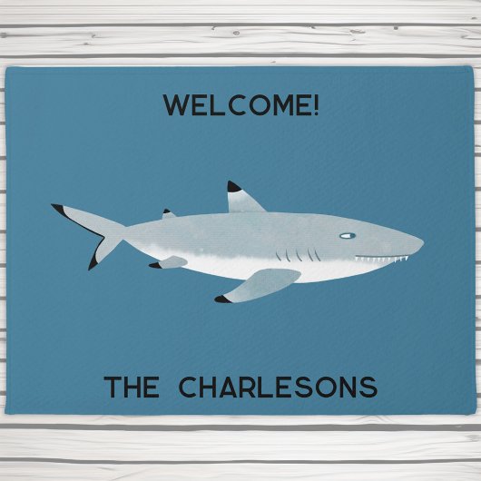 Black Tipped Reef Shark Fun Personalisiert Fußmatte