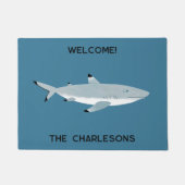 Black Tipped Reef Shark Fun Personalisiert Fußmatte (Vorderseite)