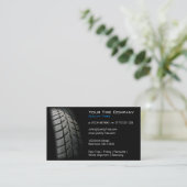 Black Tire Fitting Business Card Visitenkarte (Stehend Vorderseite)