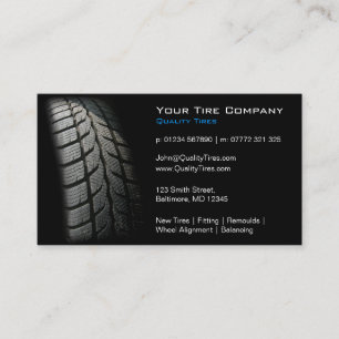 Black Tire Fitting Business Card Visitenkarte