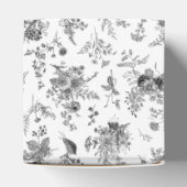 Black Toile De Jouy Floral Baby Sprinkle Favor Box Geschenkschachtel (Oben)