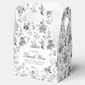 Black Toile De Jouy Floral Dessert Gevor Boxen Geschenkschachtel (Geöffnet)