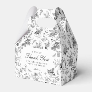 Black Toile De Jouy Floral Dessert Gevor Boxen Geschenkschachtel