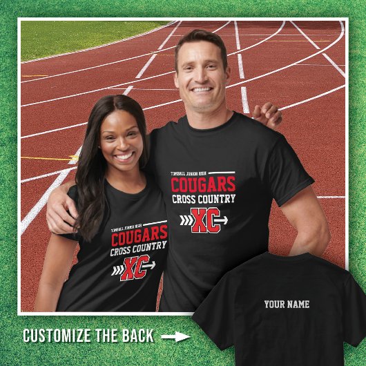 Black Tomball Jr. High Cougars Cross Country T-Shirt