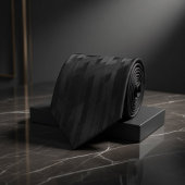 Black Tonal Geometric Krawatte