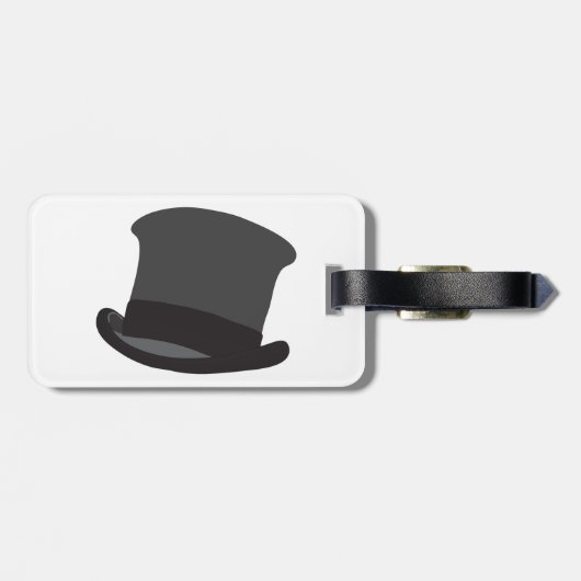 Black Top Hat Gepäckanhänger (Rückseite horizontal)