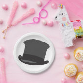 Black Top Hat Pappteller (Party)
