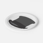 Black Top Hat Pappteller (Schrägansicht)