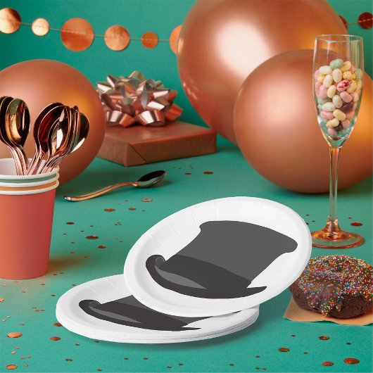 Black Top Hat Pappteller