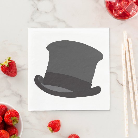 Black Top Hat Serviette