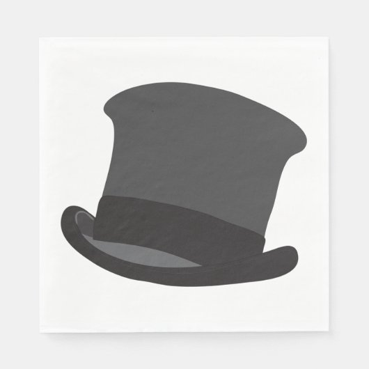 Black Top Hat Serviette (Vorderseite)
