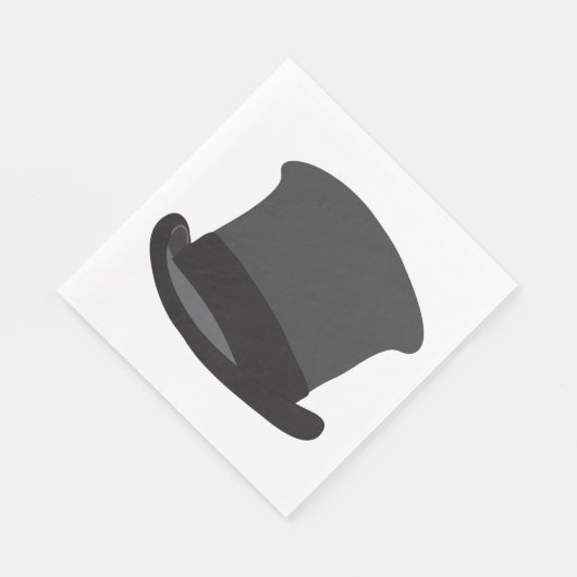 Black Top Hat Serviette (Ecke)