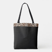 Black Tot Bag mit Leopard-Druck Tasche (Rückseite)