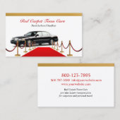 Black Town Car Driver Business Card Visitenkarte (Vorne/Hinten)