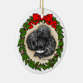 Black Toy Poodle Art von Glenda S. Harlan Keramik Ornament (Rechts)