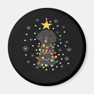 Black Toy Poodle Christmas Tree Klassischer T - Sh Magnet