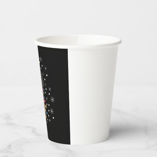 Black Toy Poodle Christmas Tree Klassischer T - Sh Pappbecher (Links)