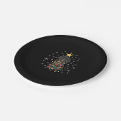 Black Toy Poodle Christmas Tree Klassischer T - Sh Pappteller (Schrägansicht)