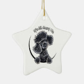 Black Toy Poodle IAAM Keramikornament (Rechts)