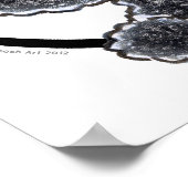 Black Toy Poodle IAAM Poster (Ecke)