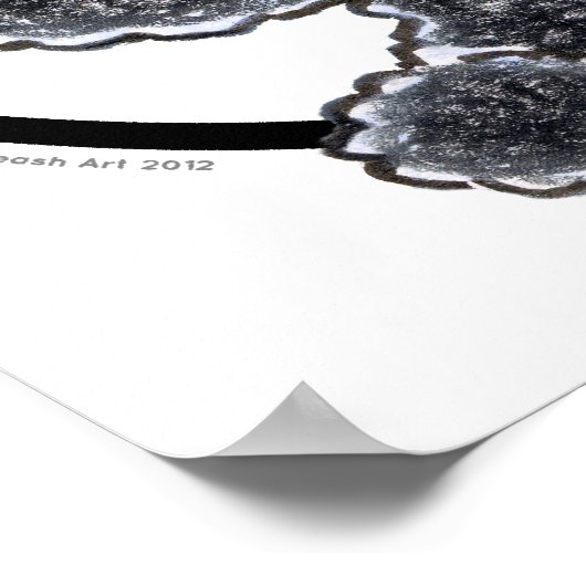 Black Toy Poodle IAAM Poster (Ecke)