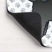 Black Toy Poodle Niedlich Cartoon Dog Mousepad (Ecke)