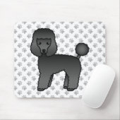 Black Toy Poodle Niedlich Cartoon Dog Mousepad (Mit Mouse)