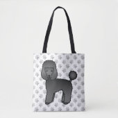 Black Toy Poodle Niedlich Cartoon Dog Tasche (Vorderseite)
