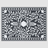 Black Traditional Bone Inlay Decoupage Paper Seidenpapier (Vorderseite)