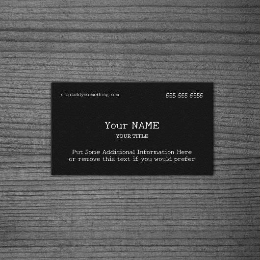 Black Traditional Business Card Visitenkarte