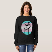 Black Transgender Pro Black Lgbt Afro American Pri Sweatshirt (Vorne ganz)