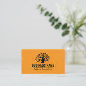 Black Tree Logo Professionelle Landschaftsplanung Visitenkarte (Stehend Vorderseite)