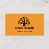 Black Tree Logo Professionelle Landschaftsplanung Visitenkarte (Vorderseite)