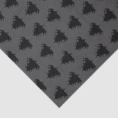 Black Tree Pattern Christmas Seidenpapier (Detail)