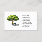 Black Tree Services Minimal Visitenkarte (Rückseite)