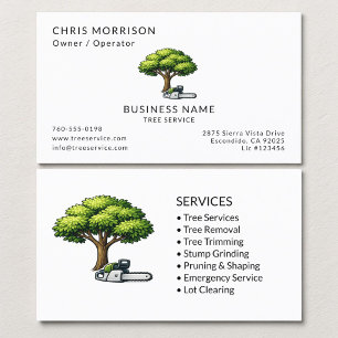 Black Tree Services Minimal Visitenkarte