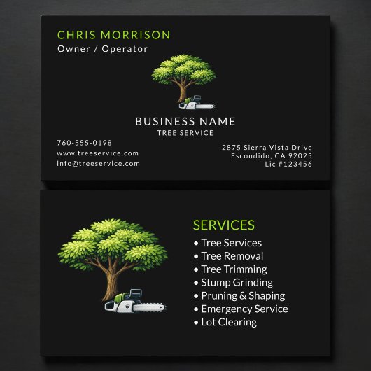 Black Tree Services Professional Visitenkarte