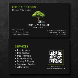 Black Tree Services QR-Code Visitenkarte