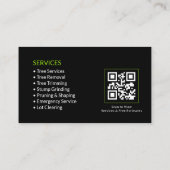 Black Tree Services QR-Code Visitenkarte (Rückseite)