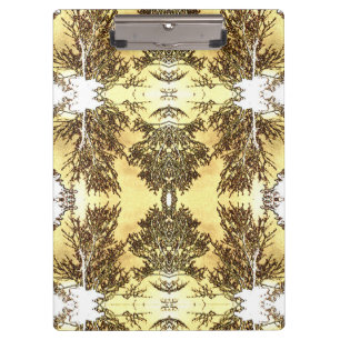 Black Trees Bright Yellow Sky Klemmbrett