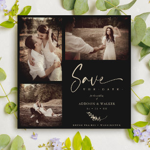 Black Trendy Branches Wedding Rett Date 3 Fotos