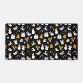 Black Trendy Christmas Seamless Pattern Schreibtischunterlage (Vorderseite)